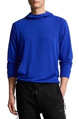 RLX Golf Ralph Lauren $138 Lounge Jersey Hoodie New Sapphire Blue Size Large
