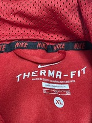 Nike Hoodie Mens Extra Large Red Pullover Dry Fit Sweatshirt Long Sleeve N183