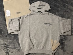 NWT Kids Fear of God Essentials Light Heather Hoodie Size 10 100% Authentic✅
