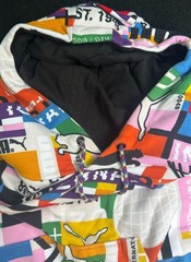 PUMA Forever Better Graphic Hoodie Mens XXL Colorblock All Over Print Streetwear