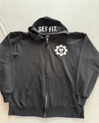 Fitness Factory Hooded Sweatshirt Medium Full Zip Bodybuilding Pump Cover