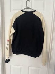 Men’s S Black/Beige Crew Neck Pullover Sweatshirt Graphic Print Speed Limit CA