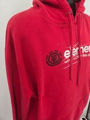 Element Hoodie Sweatshirt Mens XL Red Heavyweight Wind Water Fire Earth Pocket !