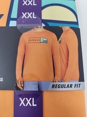 Hurley Men’s Sunny Side Hybrid Stretch Tagless UV T-Shirt 2XL Nectarine