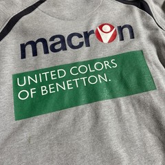 Vintage Macron United Colors Of Benetton Basket Men’s Sweatshirt Sz XL Grey Crew