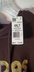 NEW W/Tags Men’s ADIDAS Brown Wordmark Graphic Athletic Big & Tall Hoodie 4XLT