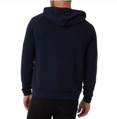 32 Degrees Mens XL Full Zip Stretch Hoodie Midweight Textured Jacket Pocket Blue