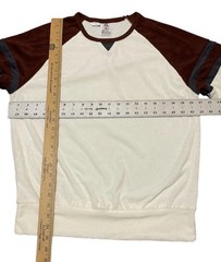 VTG 70s Alfie California Men L Terry Cloth Color Block Raglan Sweatshirt Ringer