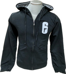 Hoodie Rainbow Six Siege Black Embroidery White X-Small Official Ubisoft *Brand*