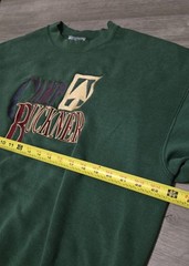 Vtg 90’s Lee Heavyweight Crewneck Sweatshirt Camp XL Green USA Made Embroidered