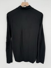 KJUS Sweater Men’s Medium Black 1/4 Zip Lightweight Performance Pullover Size 50