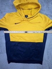 Nike Therma Pullover Color Block Hoodie Navy Blue Yellow Men’s Medium