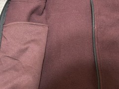 Champion Authentic Sweater Adult Large Burgundy Zip Jacket Sweatshirt Mens