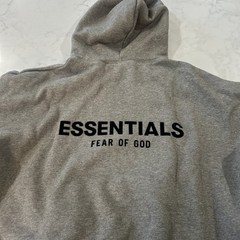 Essentials Fear of God Dark Oatmeal Pullover Hoodie Size S