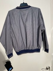 NEW Size M Tri-Mountain 2600 Zephyr Blue Grid Microfiber Pullover Outerwear