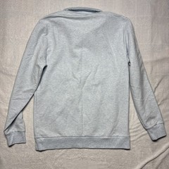 Criquet Polo Sweater Mens Size M Light Blue Heather Long Sleeve Kangaroo Pocket