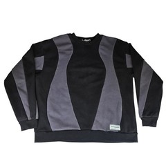 The Giving Movement Colorblock Sweatshirt Mens XS/S Black Oversize Sustainable