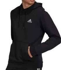 Adidas Men’s Black Feel Cozy Essentials Fleece Pullover Hoodie (GV5294) (M)