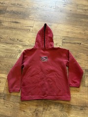 Vintage Y2K Quiksilver Red Hoodie Skate Surf Grunge Size Small