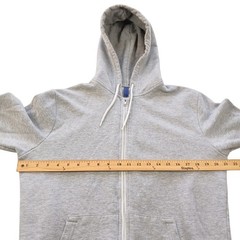 H+M DIVIDED Drawstring Hooded Sweatshirt Medium/Full Zip/Gray/Front Pockets