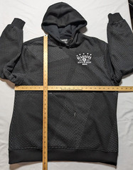 HEADRUSH DEATH B4 DEFEAT FEAR NONE Men XL Black Geo Hoodie EUC