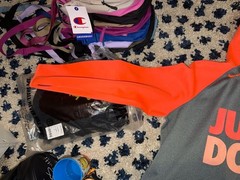 Nike Therma-Fit Just Do It Hoodie Grey Neon Orange Thumb Holes