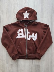 Divide The Youth Brown Zip-Up Hoodie Size small