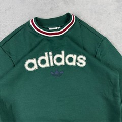 Vintage Adidas Originals Collegiate Green Trefoil Size Small Crewneck Sweatshirt