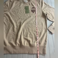 Goodfellow Crewneck Sweatshirt Mens Small Taupe Embroidered Logo Pullover NWT