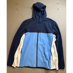 Bundle of 2 Mens XL Fleece Pullover Hoodie & Jacket Blue Lon Sleeve Adult.