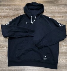 G-Star Raw Hoodie Mens XL Black Sustainable Pullover Logo Streetwear Sweatshirt