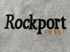Rockport Sweatshirt Grey Men’s Small 38” Cotton Jersey Embroidered Logo Crewneck