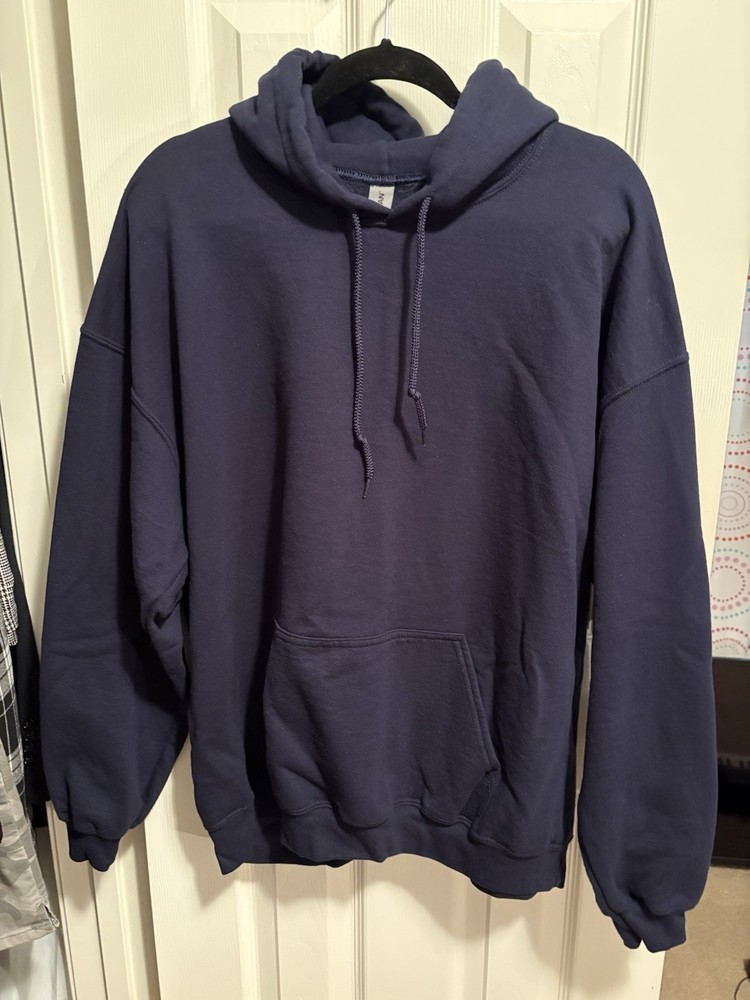 Gildan Heavy Blend Navy Blue Hooded Pullover SweatShirt- XLarge