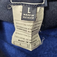 Champion Sweatshirt Hoodie Pullover Adult Large Blue Cotton Polyester Stitched