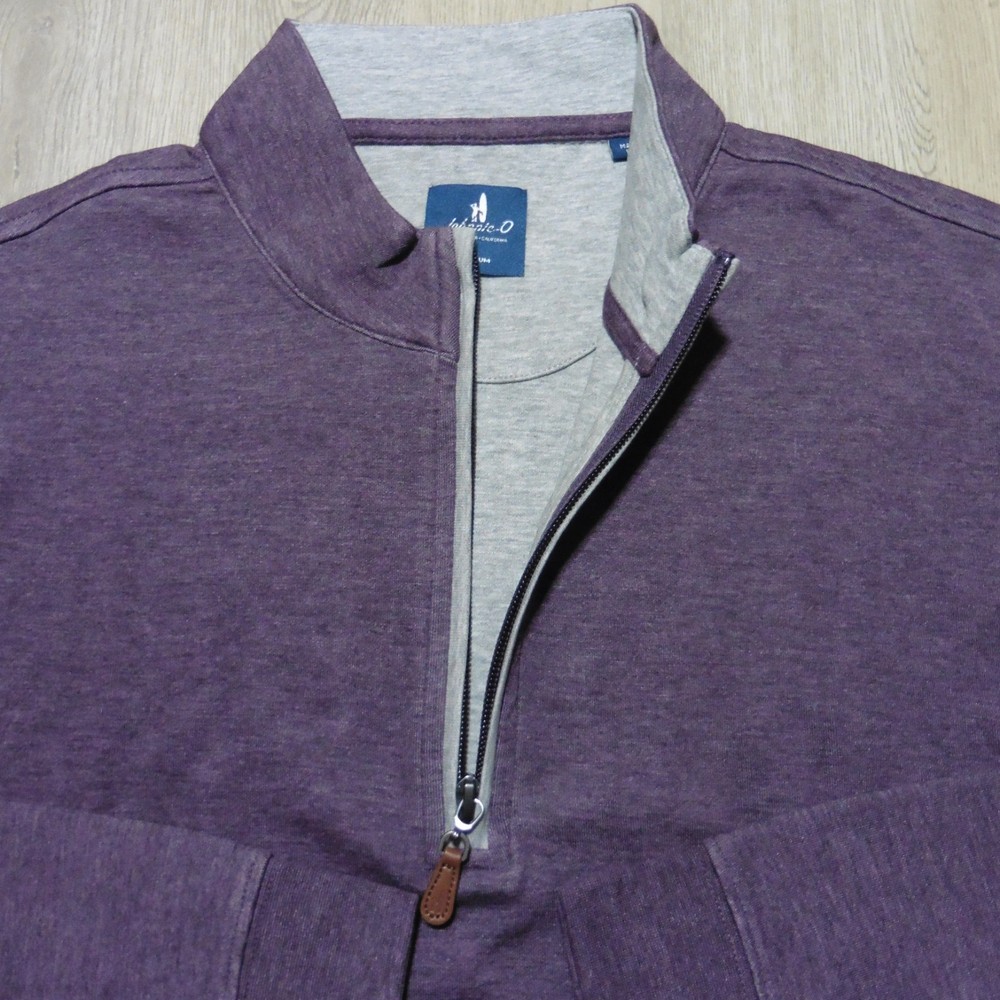 JOHNNIE-O Mens M MEDIUM SULLY PULLOVER 1/4 ZIP ROYAL PLUM PURPLE GOLF SWEATSHIRT