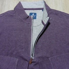 JOHNNIE-O Mens M MEDIUM SULLY PULLOVER 1/4 ZIP ROYAL PLUM PURPLE GOLF SWEATSHIRT