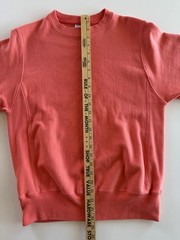 Champion Reverse Weave Solid Crew Neck Pullover Sweatshirt Unisex Coral Sz XS