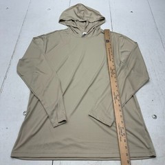 BAW Beige Sand Long Sleeve Pull Over Basic Hoodie Unisex Adult’s Size Large NEW