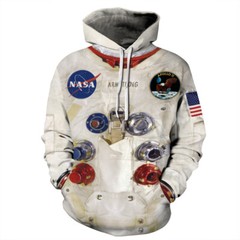 NASA Astronaut Apollo Hoodie 3D Printed Sweater Lovers Long Sleeve Top Pullover