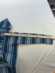Mexican Baja Hoodie Drug Rug Blue/White/Black, Size Small, Pockets Men’s/Women’s