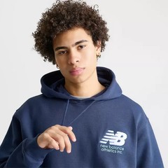 New Balance Athletics Chenille Fleece Men’s Pullover Hoodie Blue Sz. XL NWT