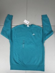 Nike Men’s Club Fleece Crew Sweatshirt Turquoise Blue BV2662-345 NWT Pick Size
