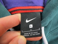 Nike Kyrie Hoodie Mens Large Green Purple Colorblock Pullover Fleece CK6746-300