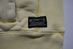 LEVI’S 90s Y2K BLANK PREMIUM COTTON YELLOW FADED DISTRESSED HOODIE SWEATSHIRT M
