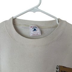 VTG Will Watch Football For Food Sweatshirt Sz XL Split Tee 90s Graphic Crewneck