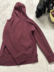 Abercrombie & Fitch Burgundy Logo Waffle Knit Pullover Hoodie Men’s XS