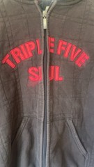 vintage hip-hop triple five soul hoodie Y2K Emo Skater Sweatshirt 555 Sz M Big