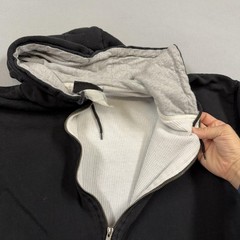 Dickies Hoodie Mens XL Black Fleece Full Zip Thermal Lined Sweatshirt Work