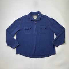 Tommy Bahama Jeans Sweatshirt Mens XL Blue Half Zip Island Crafted Modern Fit