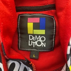 Demo Lition Hoodie Jacket Retro Graffiti Print Colorful Zip Up Size Large,Teens